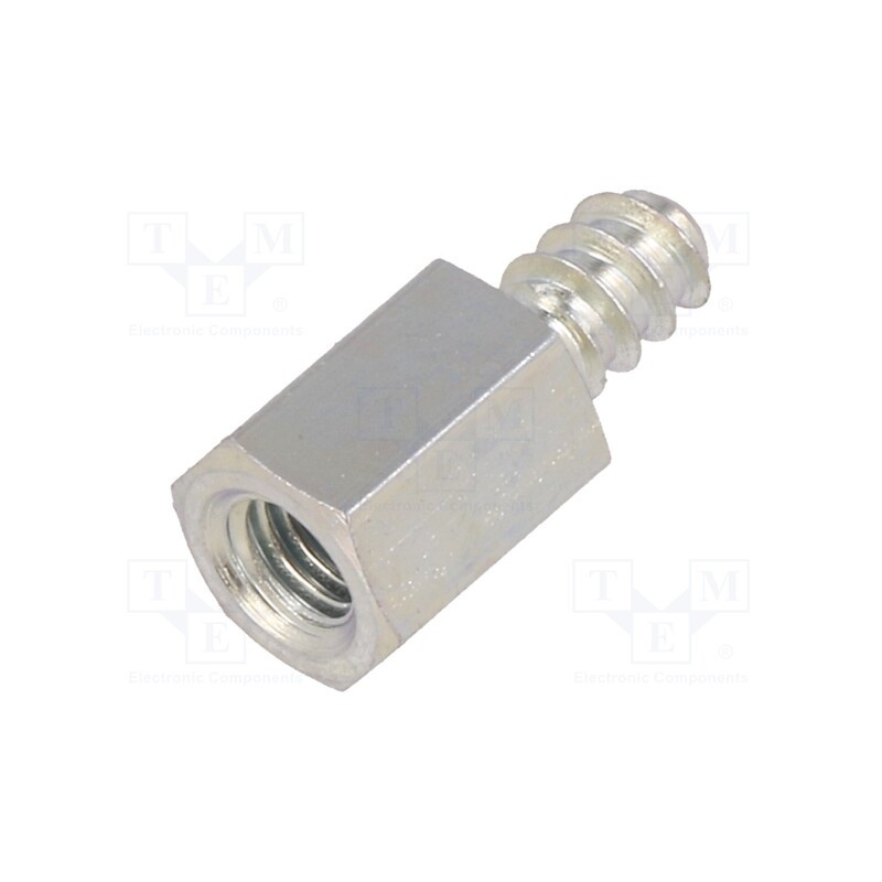 50 pcs : 228ST4.8X10 - Screwed spacer sleeve, 10mm, Int.thread: M5, Ext.thread: ST4,8