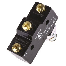 1 pcs - ZF Plunger Micro Switch, Screw Terminal, 15 A @ 250 V ac, SPDT