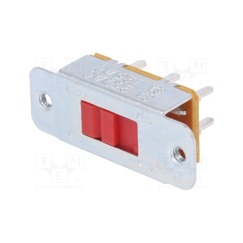 10 pcs : SL13B-022(AMF1)0 - Switch: slide, Pos: 2, DPDT, 3A/250VAC, ON-ON, screw,THT, SL13B