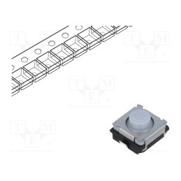 10 pcs : EVPBD6C1A000 - Microswitch TACT, SPST, Pos: 2, 0.02A/15VDC, SMT, none, 3.5N, 4mm