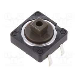 10 pcs : SKHCBGA010 - Microswitch TACT, SPST, Pos: 2, 0.05A/12VDC, THT, 2.6N, 12x12x4.3mm