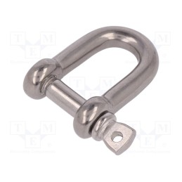 10 pcs : SZE-D6-A4 - Dee shackle, acid resistant steel A4, for rope, 6mm