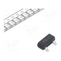 50 pcs : BCW66GLT1G - Transistor: NPN, bipolar, 45V, 0.8A, 0.3W, SOT23