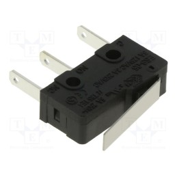 10 pcs : ESS0511310 - Microswitch SNAP ACTION, 3A/250VAC, with lever, SPDT, ON-(ON)