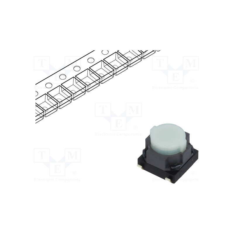 10 pcs : EVQ9P105M - Microswitch TACT, SPST, Pos: 2, 0.02A/15VDC, SMT, none, 6.1x6x3.5mm