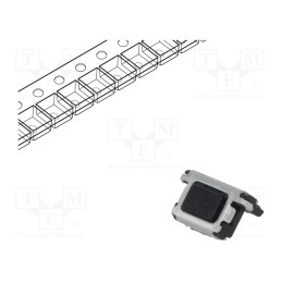 10 pcs : EVPAEDB2A - Microswitch TACT, SPST, Pos: 2, 0.015A/15VDC, SMT, none, 3N, 0.95mm