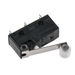 1 pcs - ZF Short Roller Lever Micro Switch, Solder Terminal, 6 A @ 250 V ac, SPDT