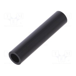 50 pcs : 3812/8.2X55 - Spacer sleeve, cylindrical, polyamide, L: 55mm, Øout: 12mm, black