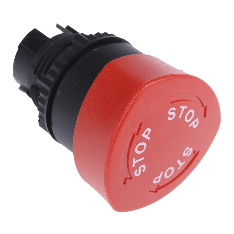 1 pcs - BACO Red Stop, Turn to Reset Push Button Head, 22mm Cutout, IP66