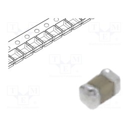 500 pcs : GRM033R61A104KE15D - Capacitor: ceramic, MLCC, 100nF, 10V, X5R, ±10%, SMD, 0201