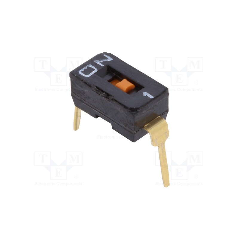 10 pcs : A6T-1101 - Switch: DIP-SWITCH, Poles number: 1, ON-OFF, 0.025A/24VDC, Pos: 2