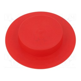 50 pcs : 15010 -AS - Plugs, Body: red, Out.diam: 97.9mm, H: 24mm, Mat: LDPE, push-in, round