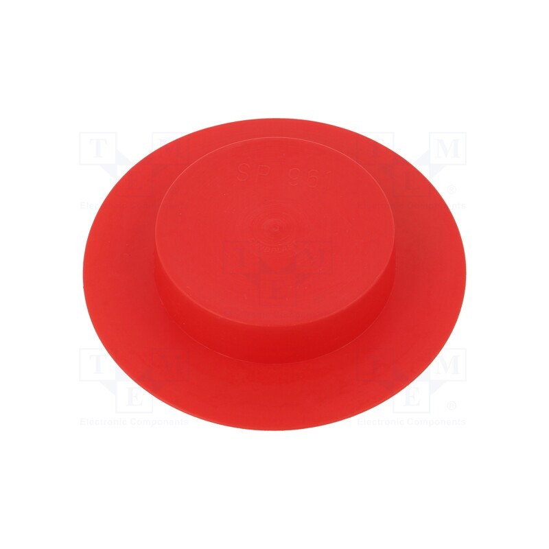 50 pcs : 15010 -AS - Plugs, Body: red, Out.diam: 97.9mm, H: 24mm, Mat: LDPE, push-in, round