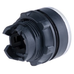 1 pcs - Schneider Electric ZB5 Series White Illuminated Spring Return Push Button Head, 22mm Cutout, IP66, IP67, IP69K