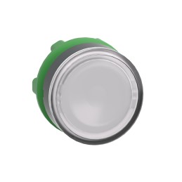 1 pcs - Schneider Electric ZB5 Series White Illuminated Spring Return Push Button Head, 22mm Cutout, IP66, IP67, IP69K