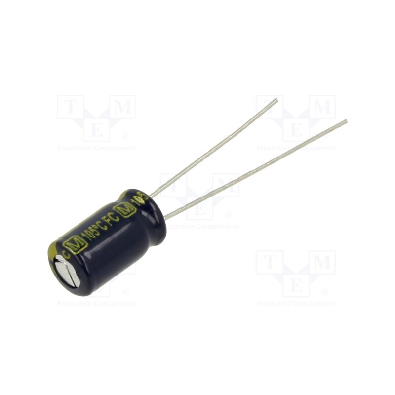 10 pcs : EEUFC1C121 - Capacitor: electrolytic, low ESR, THT, 120uF, 16VDC, Ø6.3x11.2mm