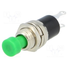 10 pcs : PS10BGN - Switch: push-button, Pos: 2, SPST-NO, 1A/250VAC, OFF-(ON), on panel