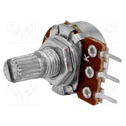 10 pcs : R16148-1A-2-A10K - Potentiometer: shaft, single turn, 10kΩ, 63mW, ±20%, THT, 6mm, metal