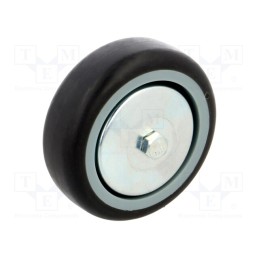 10 pcs : WDPE 0755 1001 - Transport wheel, Ø: 75mm, W: 25mm, 40kg, rubber, Shore hardness: 75