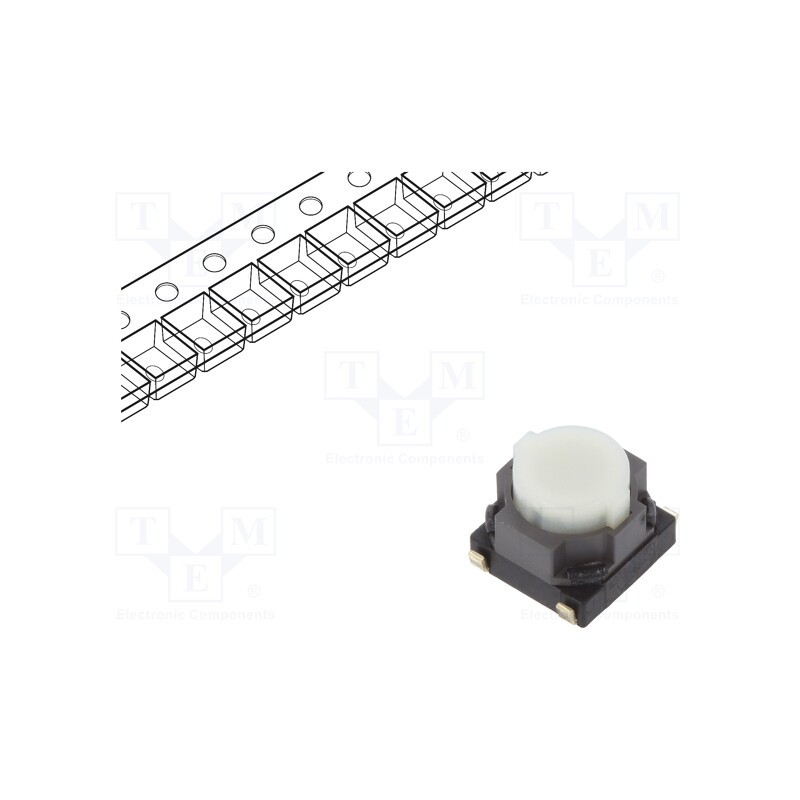 10 pcs : EVQP1K05M - Microswitch TACT, SPST, Pos: 2, 0.02A/15VDC, SMT, none, 6.1x6x3.5mm