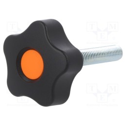 10 pcs : VCT.40 P-M8X40-C2 - Knob, Ø: 40mm, Ext.thread: M8, 40mm, H: 27mm, technopolymer PP