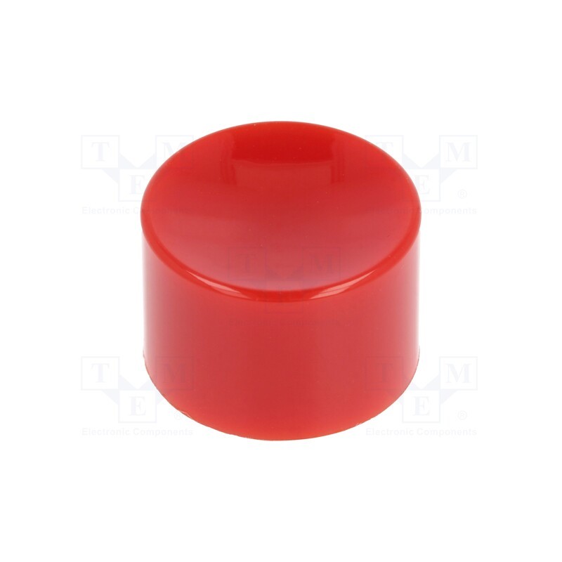 10 pcs : KM 609 - Button, Illumin: none, Body: red, MPA