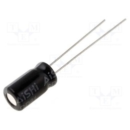 50 pcs : EWH1JM100E11OT - Capacitor: electrolytic, THT, 10uF, 63VDC, Ø6.3x11mm, Pitch: 2.5mm