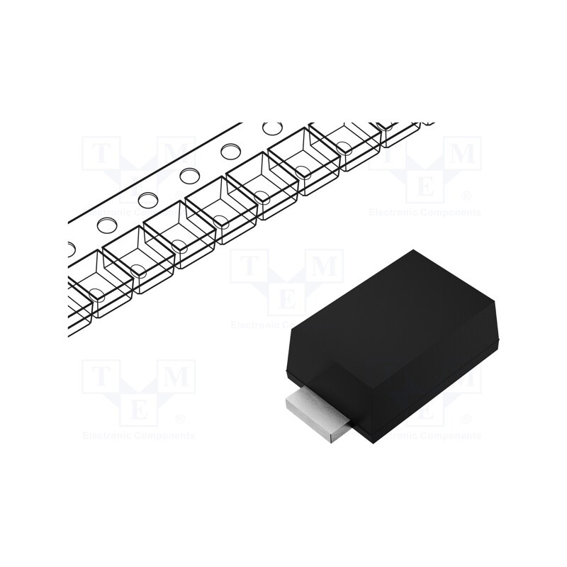 50 pcs : S2M - Diode: rectifying, SMD, 1kV, 2A, SMB, Ufmax: 1.15V, Ifsm: 50A, Ir: 5uA