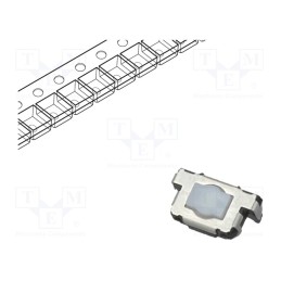 10 pcs : EVQP44B3M - Microswitch TACT, SPST, Pos: 2, 0.02A/12VDC, SMT, 6x3.5x3.5mm