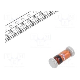 50 pcs : FDLL4448 - Diode: switching, SMD, 100V, 0.3A, 4ns, SOD80, Ufmax: 1V, Ifsm: 1A