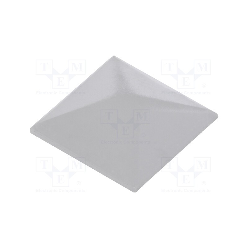 10 pcs : AT4075B - Cap, UB series, 10.35x10.35x0.5mm, white, UB