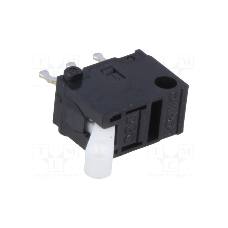 10 pcs : D3C-1220 - Microswitch SNAP ACTION, 0.1A/30VDC, with lever, SPDT, Pos: 2