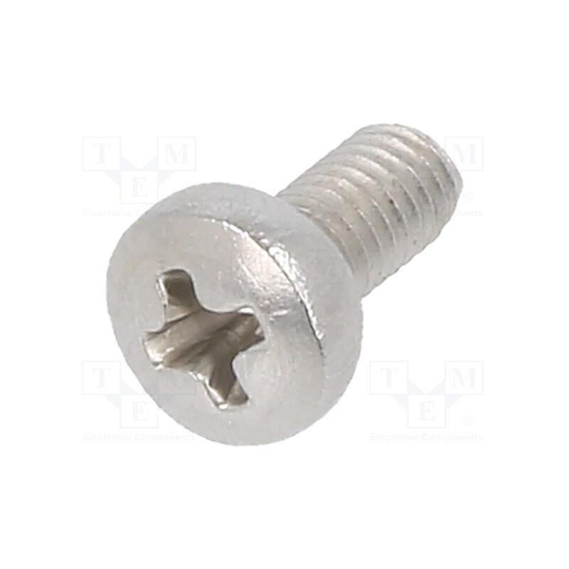 500 pcs : 1250477 - Screw, M3x6, Head: cheese head, Phillips, PH1, A2 stainless steel