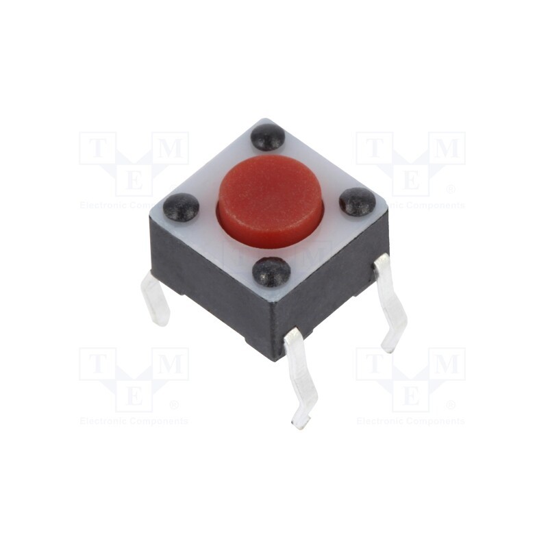 50 pcs : 1825910-3 - Microswitch TACT, SPST-NO, Pos: 2, 0.05A/24VDC, THT, none, 2.6N