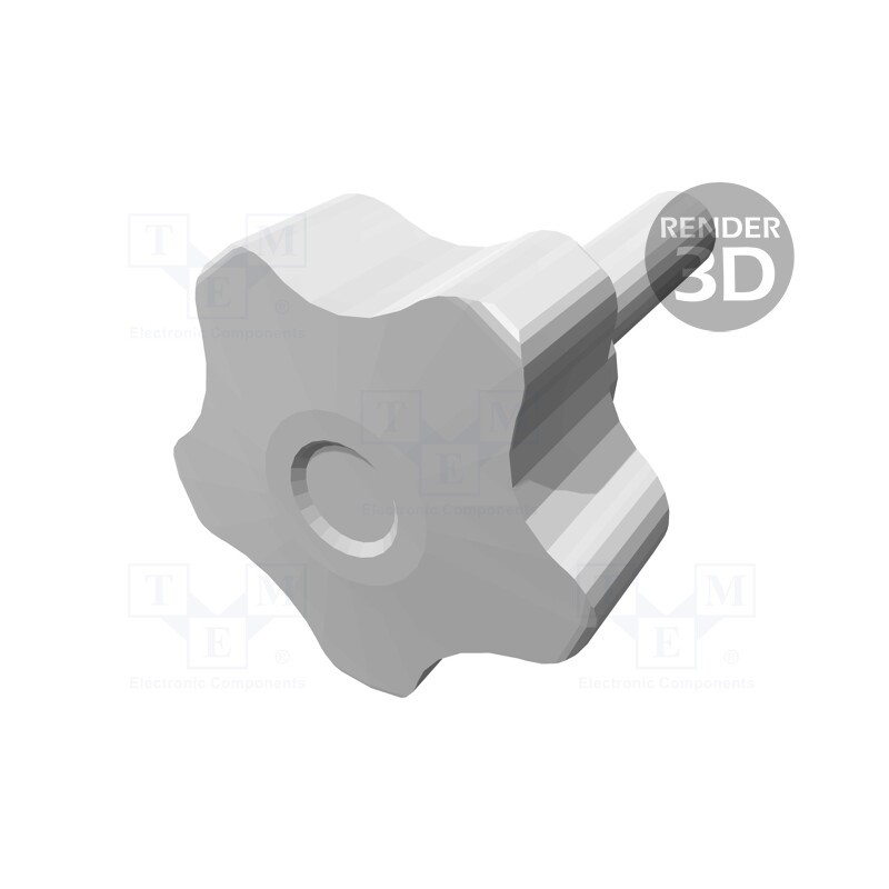 10 pcs : VCT.32 P-M8X30-C9 - Knob, Ø: 32mm, Ext.thread: M8, 30mm, H: 23mm, technopolymer PP