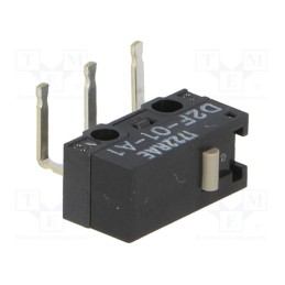 10 pcs : D2F-01-A1 - Microswitch SNAP ACTION, 3A/125VAC, 0.1A/30VDC, without lever