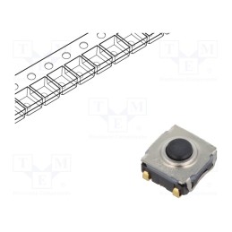 10 pcs : KSC343J LFG - Microswitch TACT, SPST-NO, Pos: 2, 0.05A/32VDC, SMT, none, 3.5mm
