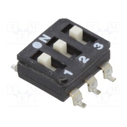 10 pcs : ESD103EZ - Switch: DIP-SWITCH, Poles number: 3, OFF-ON, 0.025A/24VDC, Pos: 2