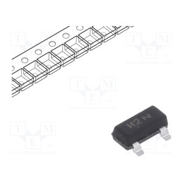 50 pcs : BCW70LT1G - Transistor: PNP, bipolar, 45V, 0.1A, 0.3W, SOT23