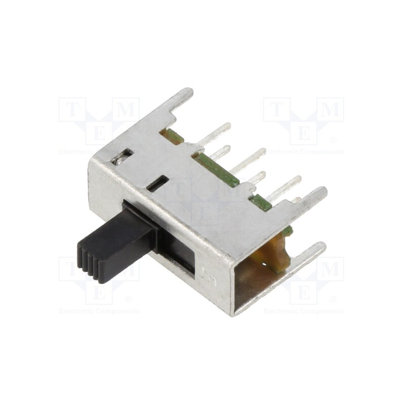 10 pcs : EG2201A - Switch: slide, Pos: 2, DPDT, 0.2A/30VDC, ON-ON, THT, Leads: for PCB