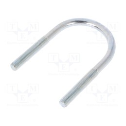 10 pcs : CB.6..35..65(1') - U-bolt, B, 1, steel, zinc, Thread len: 30mm, for fixing pipes