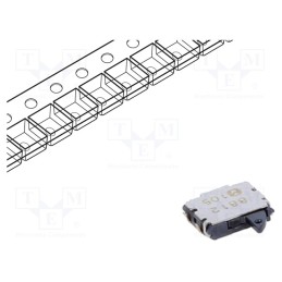 10 pcs : ESE58L61B - Switch: push-button, Pos: 2, SPST-NC, 0.01A/5VDC, Illumin: none