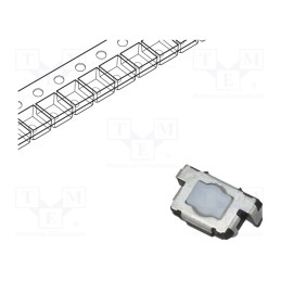 10 pcs : EVQP46B3M - Microswitch TACT, SPST, Pos: 2, 0.02A/12VDC, SMT, 6x3.5x3.5mm
