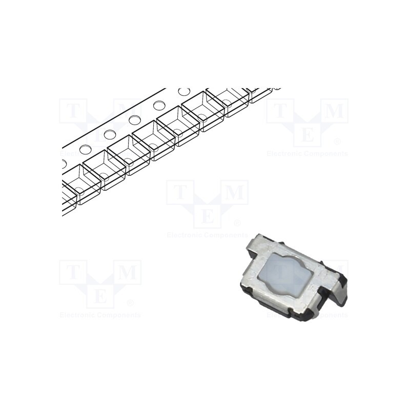 10 pcs : EVQP46B3M - Microswitch TACT, SPST, Pos: 2, 0.02A/12VDC, SMT, 6x3.5x3.5mm