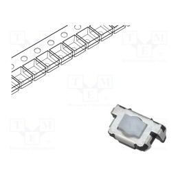 10 pcs : EVQP42B3M - Microswitch TACT, SPST, Pos: 2, 0.02A/12VDC, SMT, 6x3.5x3.5mm