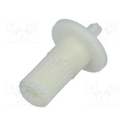50 pcs : CA6 6024W - Knob, shaft knob,with flange, white, Ø5mm, Flange dia: 9mm, CA6