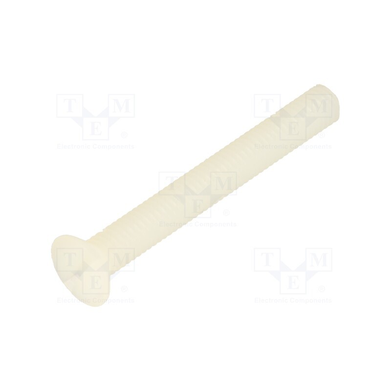 50 pcs : 8G203V50365 - Screw, M6x50, 1, Head: countersunk, slotted, 1,8mm, polyamide