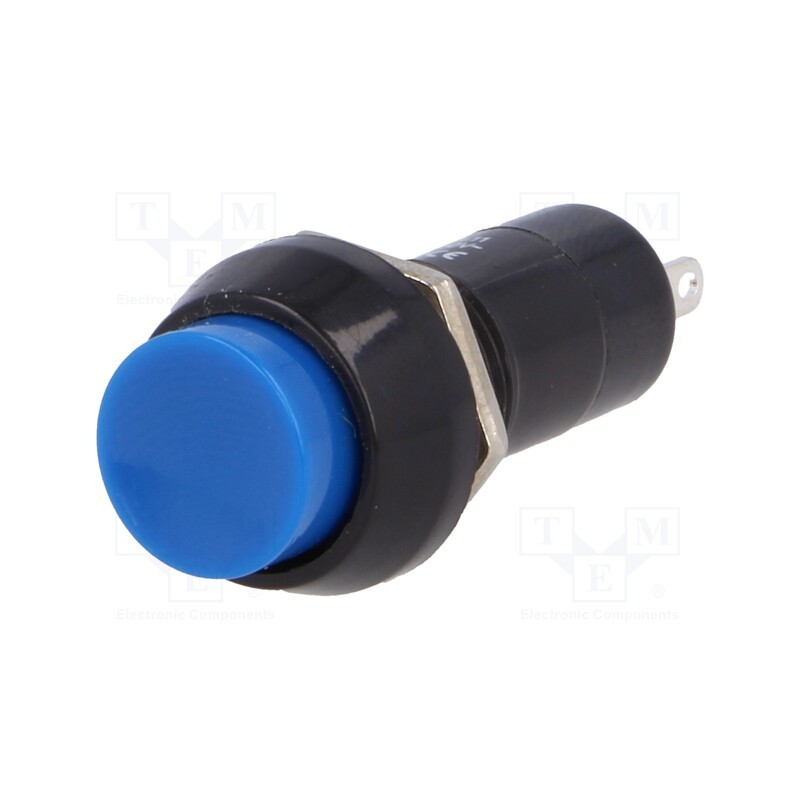 10 pcs : PS11BBU - Switch: push-button, Pos: 2, SPST-NO, 1A/250VAC, OFF-(ON), Ø12mm