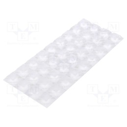36 pcs : 7000052142 - Self-adhesive foot, H: 7.6mm, transparent, polyurethane, Bumpon