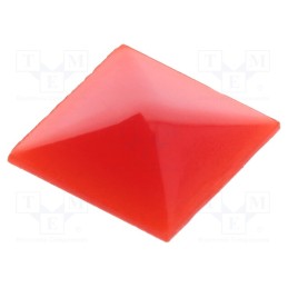 10 pcs : AT4075C - Cap, UB series, 10.35x10.35x0.5mm, red, UB